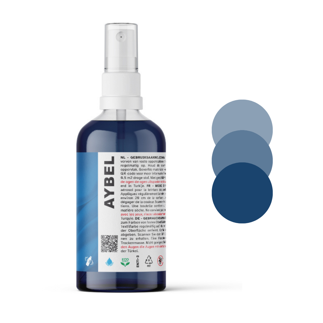 Sötétkék textilfesték spray
